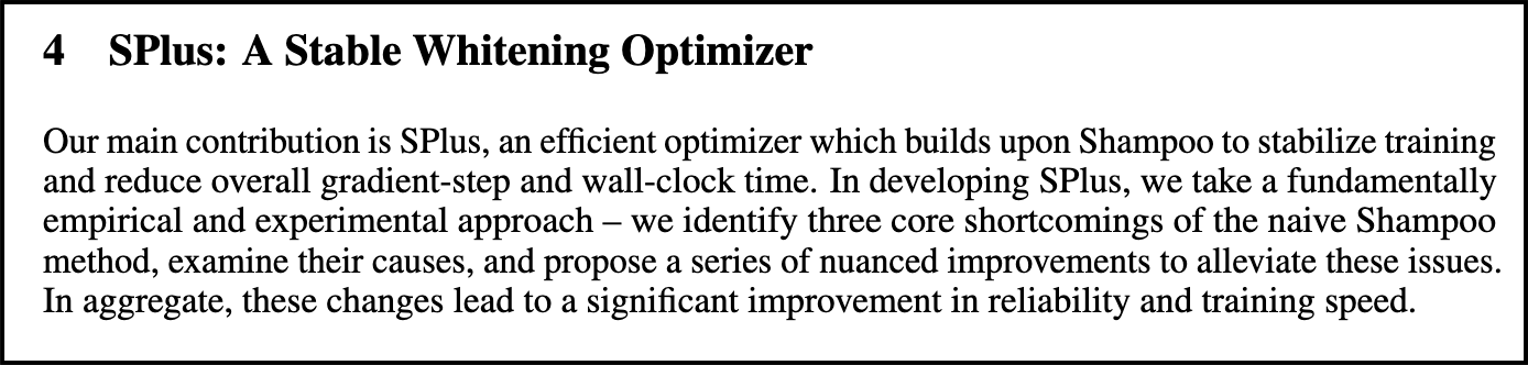 excerpt from the SPlus optimizer paper